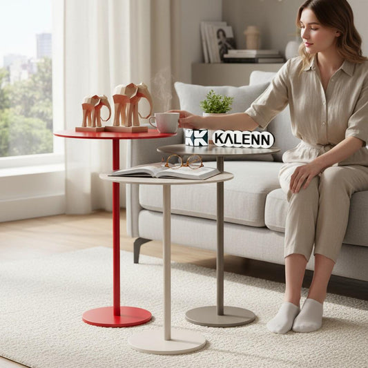 Modern Metal Nesting Side Tables Set of 3