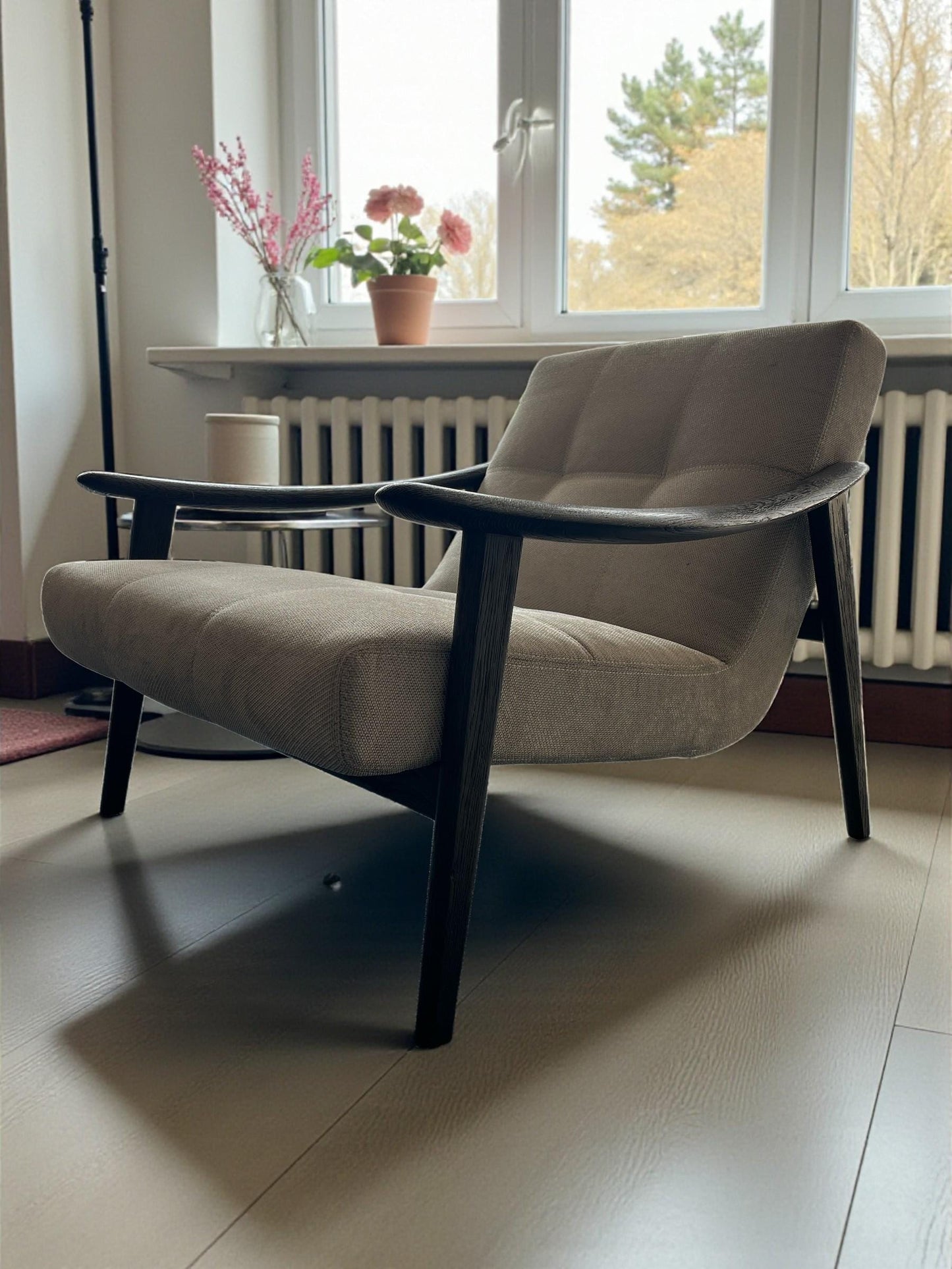 Modern Wooden Scandinavian Lounge Armchair