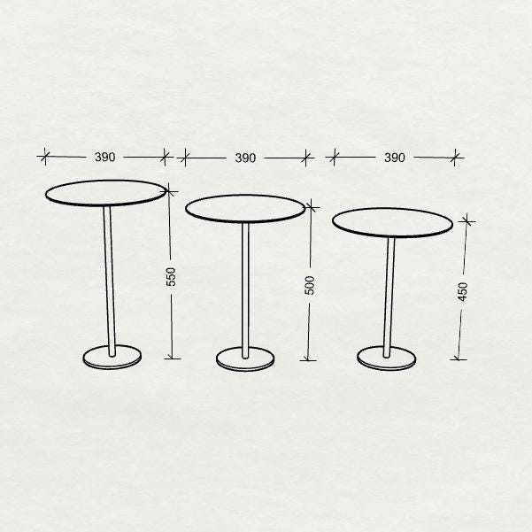 Modern Metal Nesting Side Tables Set of 3