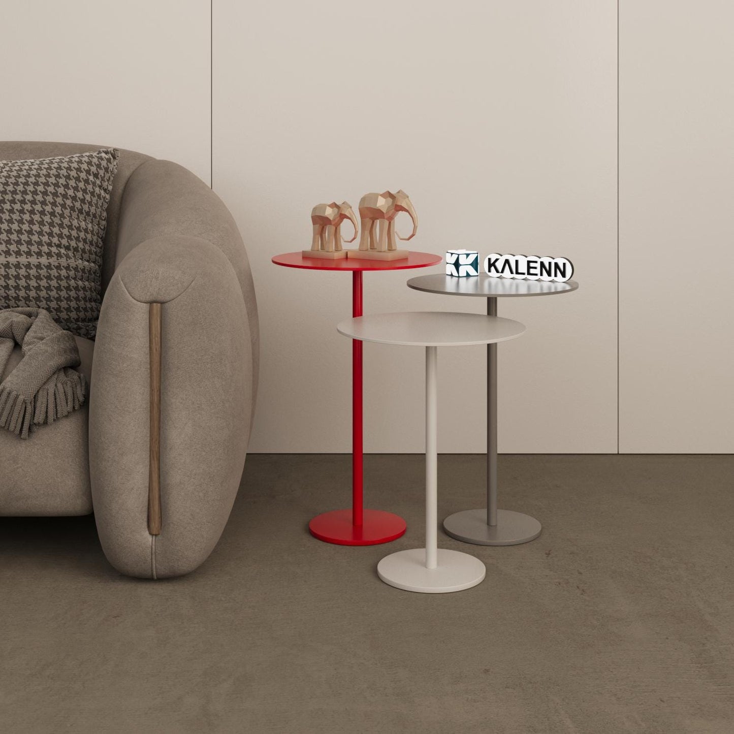 Modern Metal Nesting Side Tables Set of 3